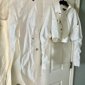 Milano Di Rouge Ivory Buttoned Jacket and Pants